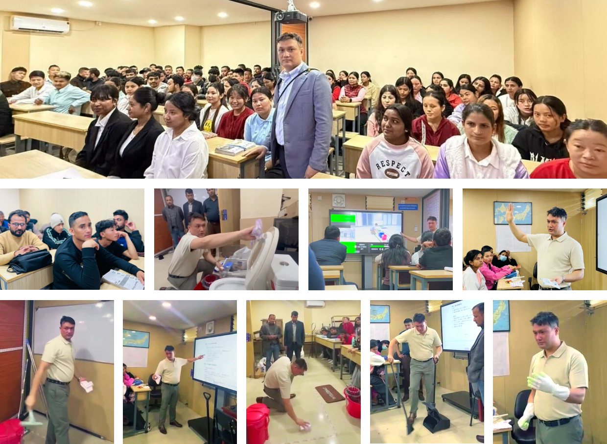 A class at a partner school