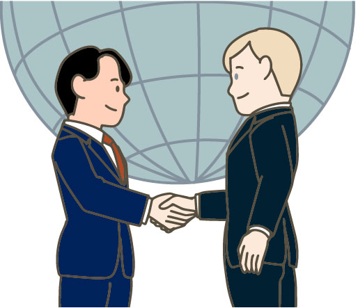 研修を行う男性のイラスト