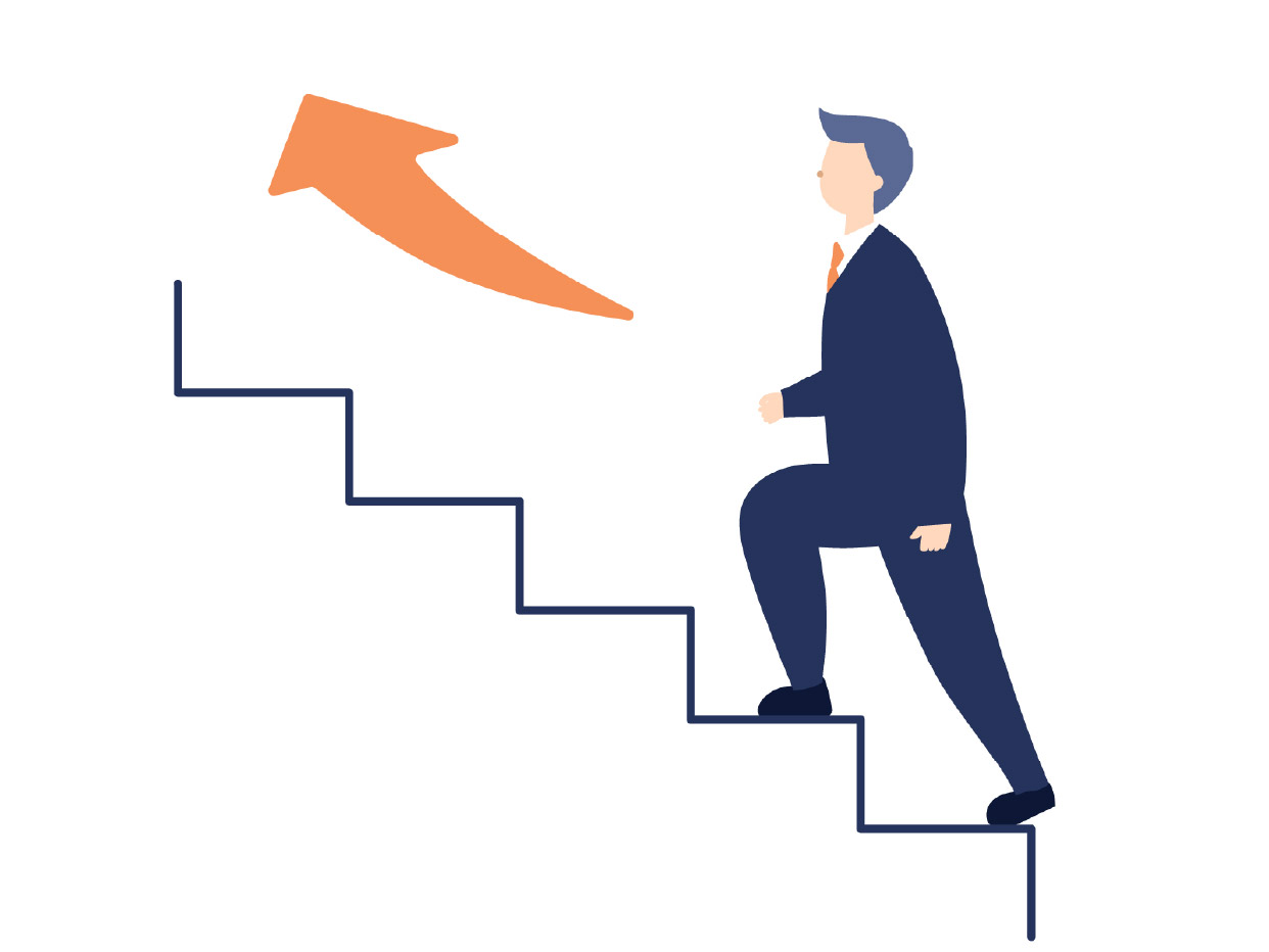 キャリアアップイメージのイラスト